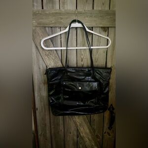 Latico Shiny Black Tote Bag